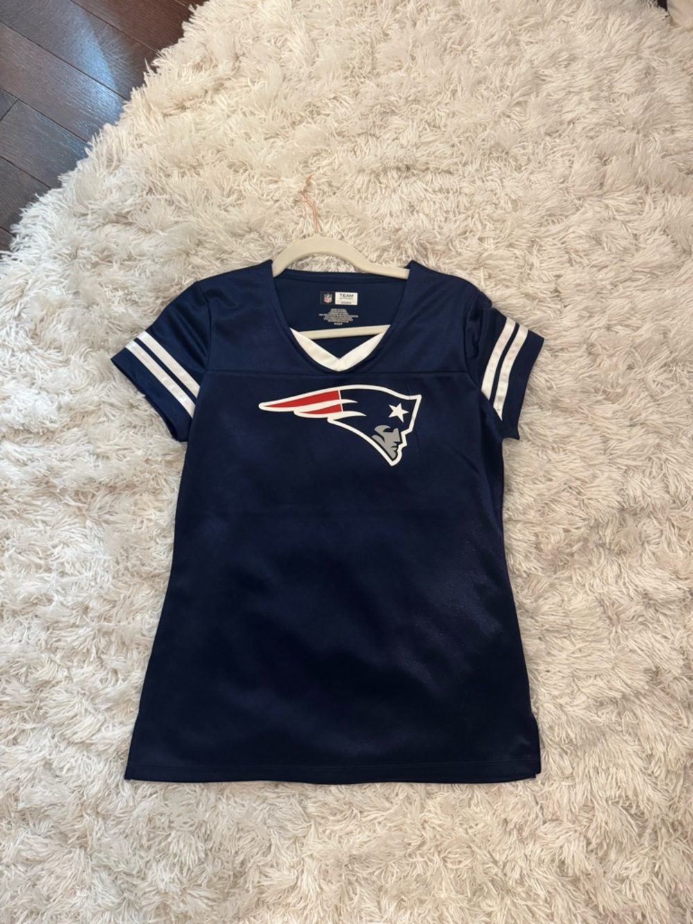 NFL New England Patriots Navy Blue Logo Jersey Top